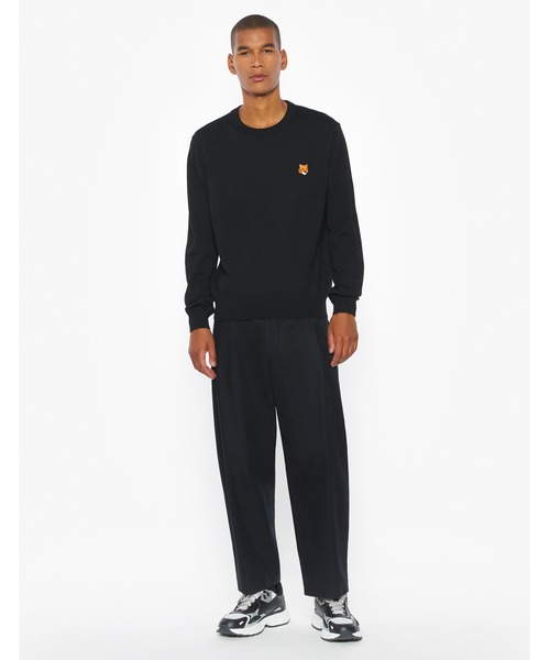 Maison Kitsune（メゾンキツネ）の「FOX HEAD MERINO REGULAR JUMPER（ニット/セーター・メンズ・ブラック/ライトグレー/ネイビー/モスグリーン・XL/L/M/S/XS）」の11枚目の写真