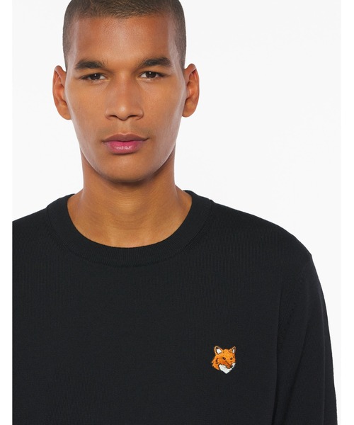 Maison Kitsune（メゾンキツネ）の「FOX HEAD MERINO REGULAR JUMPER（ニット/セーター・メンズ・ブラック/ライトグレー/ネイビー/モスグリーン・XL/L/M/S/XS）」の14枚目の写真