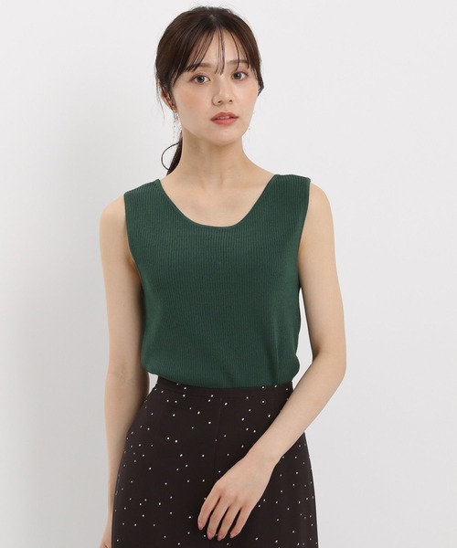 Andemiu（アンデミュウ）の「【リブシリーズ】2WAYリブタンク581500（ニット/セーター・レディース・グリーン/ブラック/グレー・FREE）」の22枚目の写真