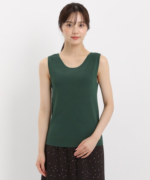 Andemiu（アンデミュウ）の「【リブシリーズ】2WAYリブタンク581500（ニット/セーター・レディース・グリーン/ブラック/グレー・FREE）」の14枚目の写真