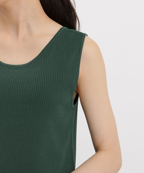 Andemiu（アンデミュウ）の「【リブシリーズ】2WAYリブタンク581500（ニット/セーター・レディース・グリーン/ブラック/グレー・FREE）」の6枚目の写真
