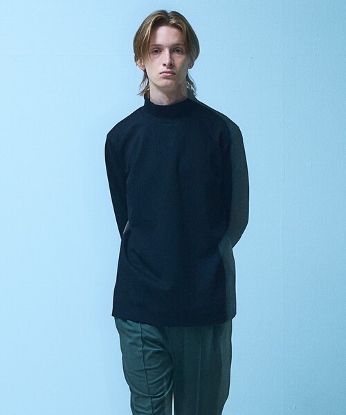5351 POUR LES HOMMES(ゴーサンゴーイチプールオム)の「サイドライン ハイネック 長袖Tシャツ(Tシャツ/カットソー・メンズ・ホワイト/チャコールグレー/ブラック・50/48/46/44)」の3枚目の写真