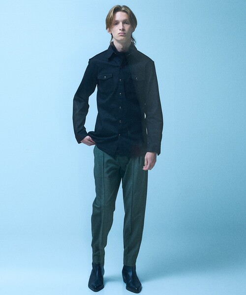 5351 POUR LES HOMMES(ゴーサンゴーイチプールオム)の「サイドライン ハイネック 長袖Tシャツ(Tシャツ/カットソー・メンズ・ホワイト/チャコールグレー/ブラック・50/48/46/44)」の12枚目の写真
