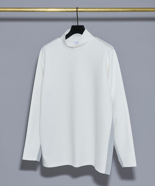 5351 POUR LES HOMMES(ゴーサンゴーイチプールオム)の「サイドライン ハイネック 長袖Tシャツ(Tシャツ/カットソー・メンズ・ホワイト/チャコールグレー/ブラック・50/48/46/44)」の14枚目の写真