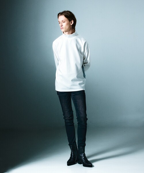 5351 POUR LES HOMMES(ゴーサンゴーイチプールオム)の「サイドライン ハイネック 長袖Tシャツ(Tシャツ/カットソー・メンズ・ホワイト/チャコールグレー/ブラック・50/48/46/44)」の15枚目の写真