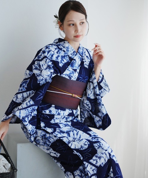 京鹿の子絞り浴衣3点セット utatane 極み 朝顔 伝統工芸士 清江和雄