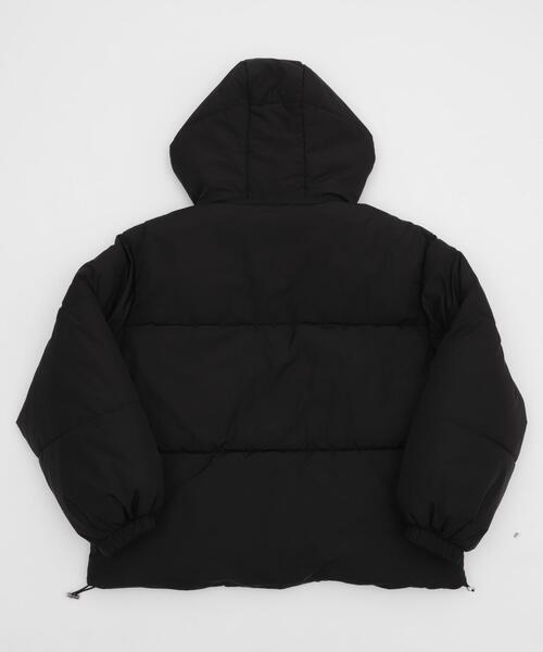 WEGO（ウィゴー）の「WEGO/2WAYフードパファーブルゾン（ダウンジャケット/コート・レディース・アイボリー/ブラック・SMALL/MEDIUM）」の19枚目の写真