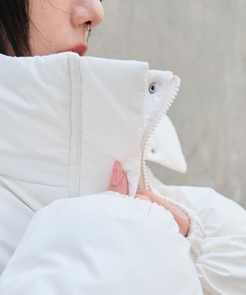 WEGO（ウィゴー）の「WEGO/2WAYフードパファーブルゾン（ダウンジャケット/コート・レディース・アイボリー/ブラック・SMALL/MEDIUM）」の6枚目の写真