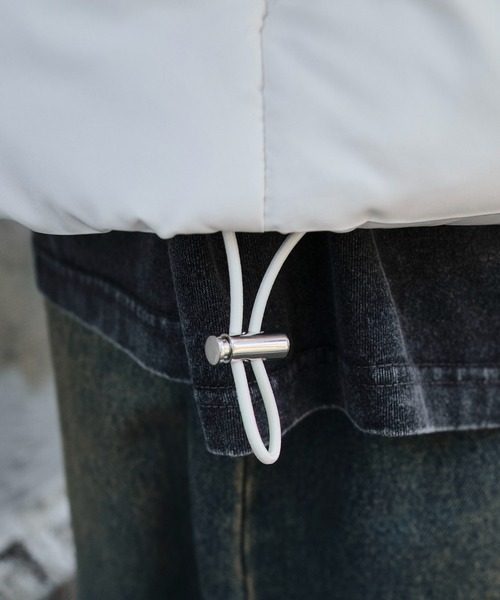 WEGO（ウィゴー）の「WEGO/2WAYフードパファーブルゾン（ダウンジャケット/コート・レディース・アイボリー/ブラック・SMALL/MEDIUM）」の8枚目の写真