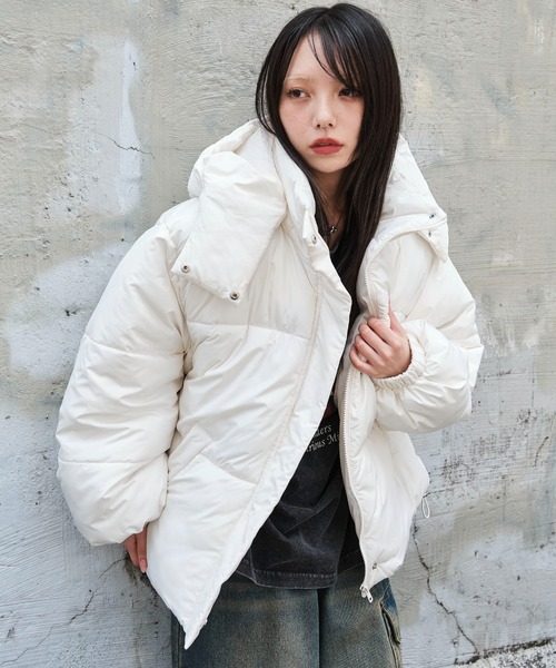 WEGO ダウンジャケット Mサイズ 美品 セールWEGO&frasl;ボリュームハイネックパデッドジャケット（ダウン