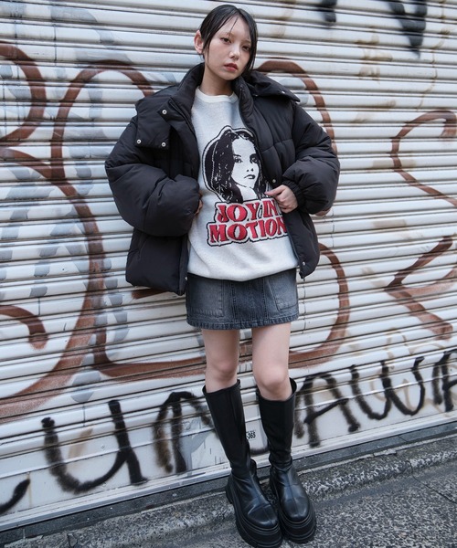 WEGO（ウィゴー）の「WEGO/2WAYフードパファーブルゾン（ダウンジャケット/コート・レディース・アイボリー/ブラック・SMALL/MEDIUM）」の16枚目の写真