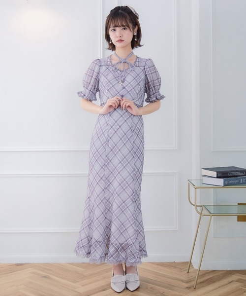 レーシーチェックワンピース（ワンピース）｜couture BY ROJITA