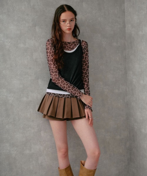 3.3 Field Trip （3.3フィールドトリップ）の「3.3 Field Trip／プリーツスカパン（スカート・レディース・グレー/ブラウン・FREE）」の5枚目の写真