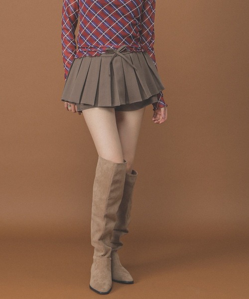 3.3 Field Trip （3.3フィールドトリップ）の「3.3 Field Trip／プリーツスカパン（スカート・レディース・グレー/ブラウン・FREE）」の11枚目の写真