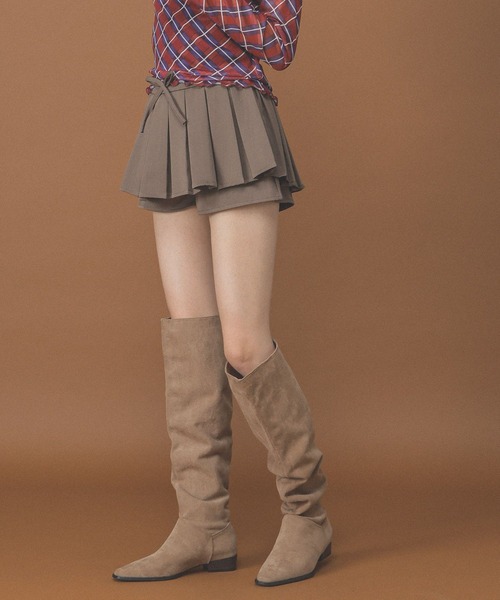 3.3 Field Trip （3.3フィールドトリップ）の「3.3 Field Trip／プリーツスカパン（スカート・レディース・グレー/ブラウン・FREE）」の12枚目の写真