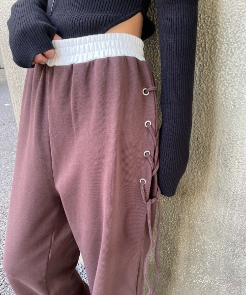 セール】レースアップスウェットパンツ（スウェットパンツ）｜AIC
