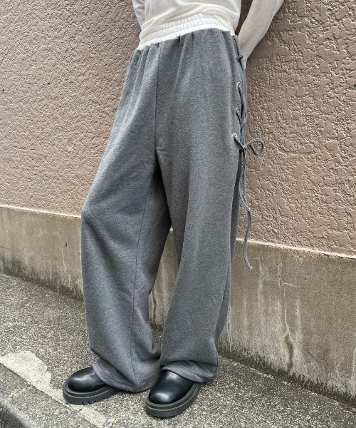 レースアップスウェットパンツ（スウェットパンツ）｜AIC.（エーアイ