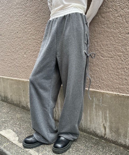 セール】レースアップスウェットパンツ（スウェットパンツ）｜AIC