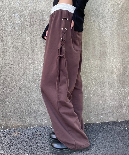 セール】レースアップスウェットパンツ（スウェットパンツ）｜AIC