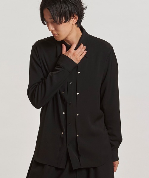 NO ID.(ノーアイディ)の「ms6244-リベットタックSH シャツ(457006-319S)(シャツ/ブラウス・メンズ・ホワイト/ブラック/ストライプ・1/2)」の15枚目の写真