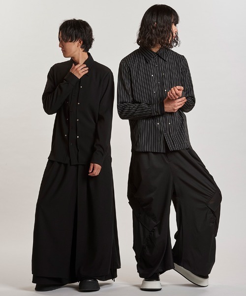 NO ID.(ノーアイディ)の「ms6244-リベットタックSH シャツ(457006-319S)(シャツ/ブラウス・メンズ・ホワイト/ブラック/ストライプ・1/2)」の22枚目の写真