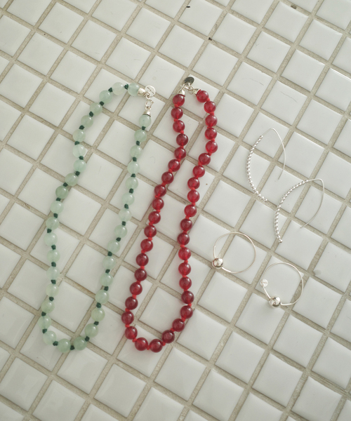 SLOBE IENA（スローブイエナ）の「Les Beads フープピアス ESS-015（ピアス（両耳用）・レディース・シルバー・FREE）」の4枚目の写真