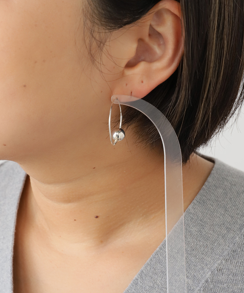 SLOBE IENA（スローブイエナ）の「Les Beads フープピアス ESS-015（ピアス（両耳用）・レディース・シルバー・FREE）」の12枚目の写真