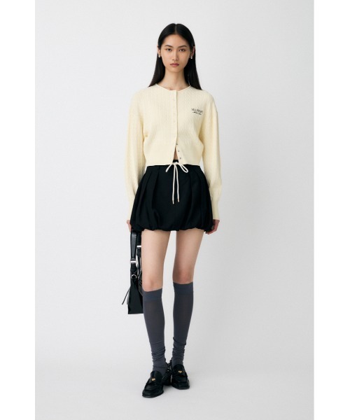 MOUSSY（マウジー）の「LOGO CABLE カーディガン（カーディガン/ボレロ・レディース・レッド/杢グレー/アイボリー/ネイビー・FREE）」の6枚目の写真