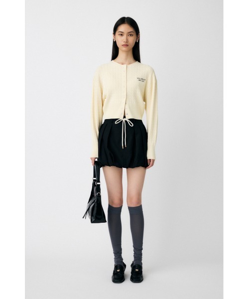 MOUSSY（マウジー）の「LOGO CABLE カーディガン（カーディガン/ボレロ・レディース・レッド/杢グレー/アイボリー/ネイビー・FREE）」の7枚目の写真