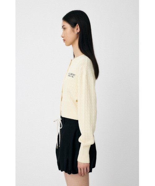 MOUSSY（マウジー）の「LOGO CABLE カーディガン（カーディガン/ボレロ・レディース・レッド/杢グレー/アイボリー/ネイビー・FREE）」の10枚目の写真