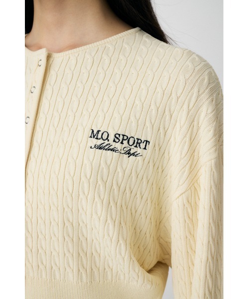 MOUSSY（マウジー）の「LOGO CABLE カーディガン（カーディガン/ボレロ・レディース・レッド/杢グレー/アイボリー/ネイビー・FREE）」の13枚目の写真