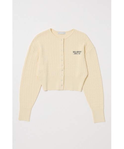 MOUSSY（マウジー）の「LOGO CABLE カーディガン（カーディガン/ボレロ・レディース・レッド/杢グレー/アイボリー/ネイビー・FREE）」の16枚目の写真