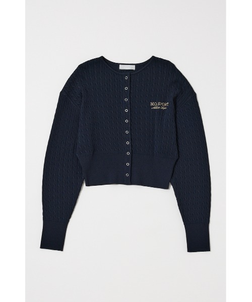 MOUSSY（マウジー）の「LOGO CABLE カーディガン（カーディガン/ボレロ・レディース・レッド/杢グレー/アイボリー/ネイビー・FREE）」の17枚目の写真