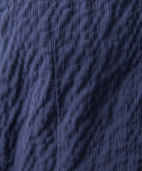 MICHEL KLEIN HOMME (ミッシェルクランオム)の「シアーサッカー調長袖シャツ(Tシャツ/カットソー・メンズ・ブルー/ベージュ/ネイビー・MEDIUM/LARGE/X-LARGE)」の7枚目の写真