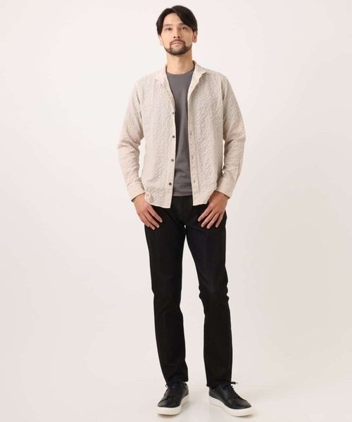 MICHEL KLEIN HOMME (ミッシェルクランオム)の「シアーサッカー調長袖シャツ(Tシャツ/カットソー・メンズ・ブルー/ベージュ/ネイビー・MEDIUM/LARGE/X-LARGE)」の10枚目の写真