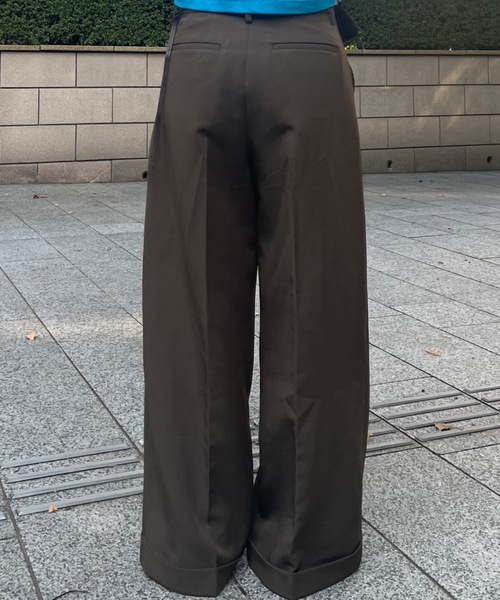 ZOZOMARKET(ゾゾマーケット)の「ZOZOMARKET by tomoka - ジョーゼットストレートスラックスパンツ(スラックス・レディース・ブラウン・マルチサイズ)」の12枚目の写真