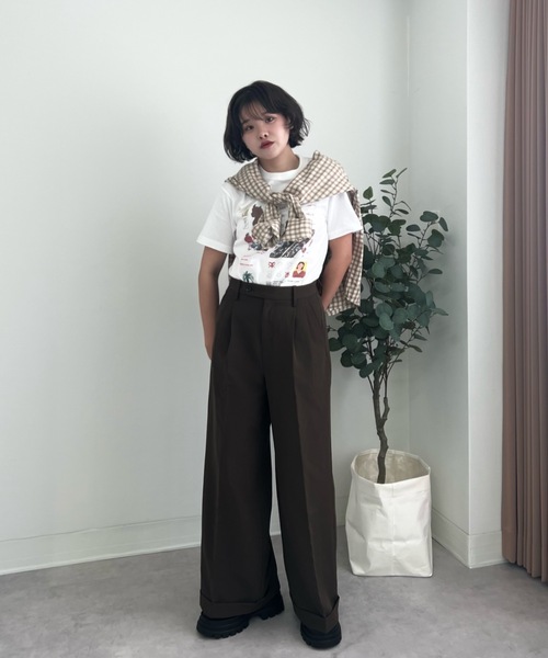 ZOZOMARKET(ゾゾマーケット)の「ZOZOMARKET by tomoka - ジョーゼットストレートスラックスパンツ(スラックス・レディース・ブラウン・マルチサイズ)」の19枚目の写真