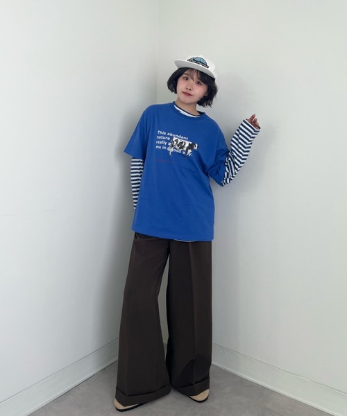ZOZOMARKET(ゾゾマーケット)の「ZOZOMARKET by tomoka - ジョーゼットストレートスラックスパンツ(スラックス・レディース・ブラウン・マルチサイズ)」の22枚目の写真