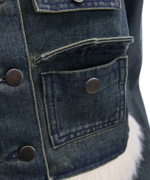 clear（クリア）の「デニムファージャケット(セット可)［大人 カジュアル 着回し力抜群］≪AW新作≫（デニムジャケット・レディース・ブラック/ブルー・F）」の13枚目の写真