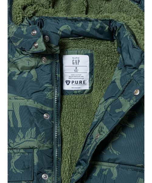 GAP（ギャップ）の「あったかパファージャケット (幼児・ベビー)（ダウンジャケット/コート・キッズ・ネイビー/グリーン・80ｃｍ/90cm/95cm/100cm/105cm/110cm）」の3枚目の写真