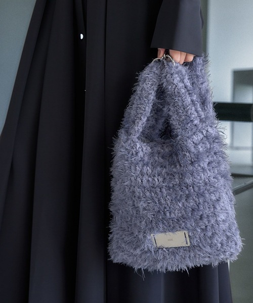 HARE(ハレ)の「シャギーニットミニバッグ(HARE)(ショルダーバッグ・レディース・イエロー/グレー/ブラック/レッド・FREE)」の14枚目の写真