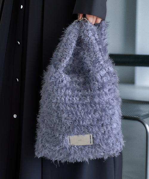 HARE(ハレ)の「シャギーニットミニバッグ(HARE)(ショルダーバッグ・レディース・イエロー/グレー/ブラック/レッド・FREE)」の15枚目の写真