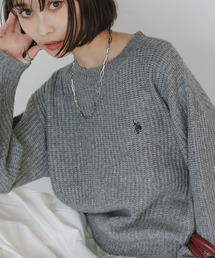 U.S. POLO ASSN.（ユーエスポロアッスン）の「U.S. POLO ASSN./ユーエスポロアッスン ワイドシルエット ラメニット（ニット/セーター）」