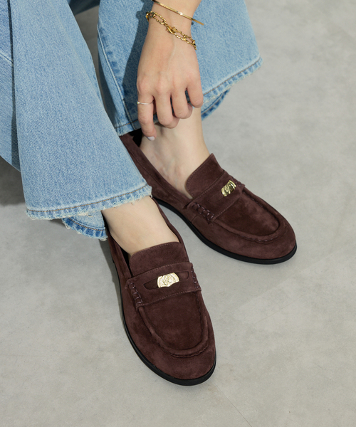 SLOBE IENA（スローブイエナ）の「《追加》SLOBE コインローファー（ローファー・レディース・ブラウン・24cm/24.5cm/22.5cm/23cm/23.5cm）」の3枚目の写真