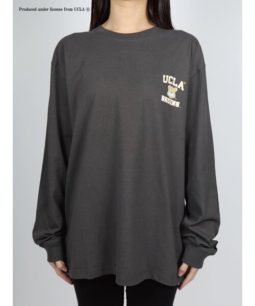 UCLA（ユーシーエルエー）の「【UCLA】 バックプリントロングスリーブTシャツ ロンT（Tシャツ/カットソー・メンズ・ホワイト/ネイビー/チャコールグレー・2/3）」の2枚目の写真