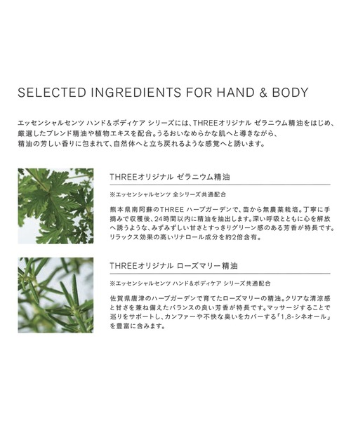 THREE（スリー）の「THREE エッセンシャルセンツ ピュリファイング ハンドウォッシュ（ハンドソープ・レディース・その他・FREE）」の3枚目の写真