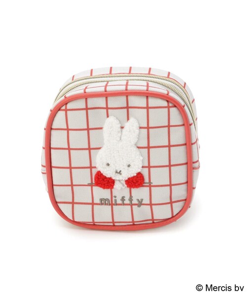 one'sterrace(ワンズテラス)の「Dick Bruna miffy Wファスナーポーチ チェックサガラ(その他雑貨・レディース・ブルー系その他7/レッド系9・99)」の1枚目の写真