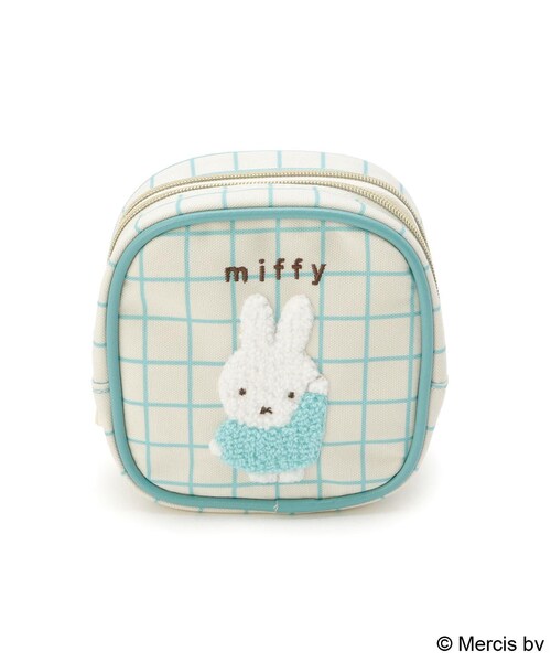 one'sterrace(ワンズテラス)の「Dick Bruna miffy Wファスナーポーチ チェックサガラ(その他雑貨・レディース・ブルー系その他7/レッド系9・99)」の2枚目の写真