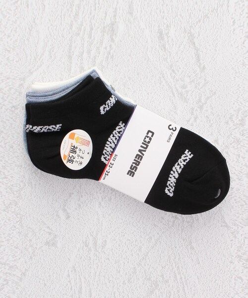CONVERSE（コンバース）の「◆CONVERSE ロゴ総柄スニーカー アンクルソックス 3P（ソックス/靴下・レディース・その他・00）」の2枚目の写真