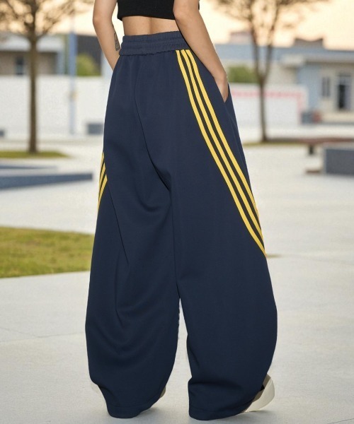 mushwear（マッシュウェア）の「ワイドトラックパンツ（スウェットパンツ・メンズ・ブラック/ネイビー/グレー・X-LARGE/LARGE/MEDIUM/SMALL）」の7枚目の写真